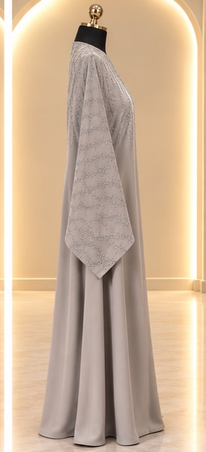 Ayla Embellished Abaya - Taupe