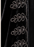 Layali Leaf Velvet 3-Piece Abaya Set